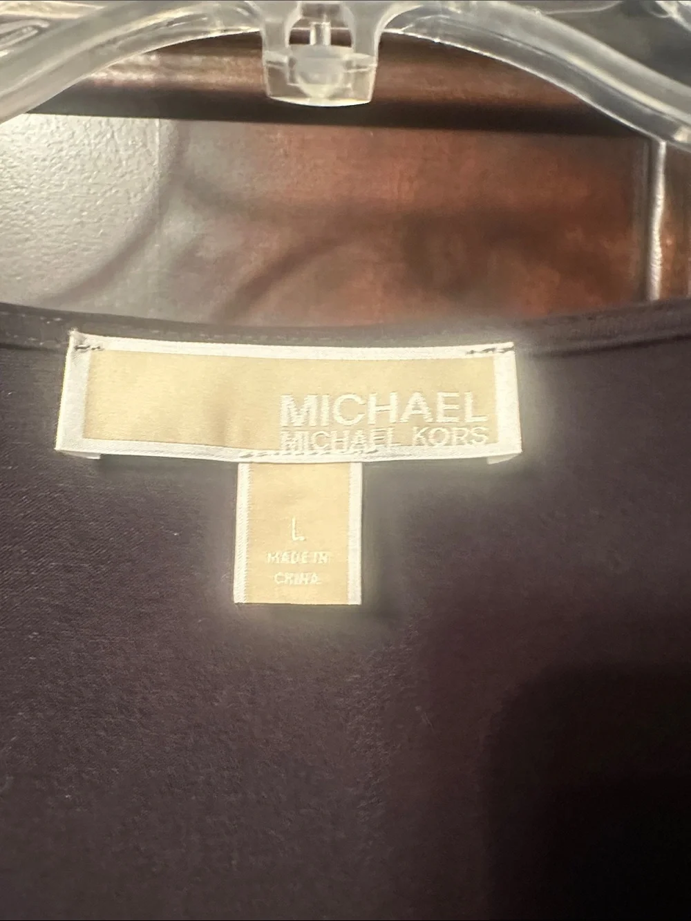 Michael Kors Black V-Neck Layered Long-Sleeve Tunic